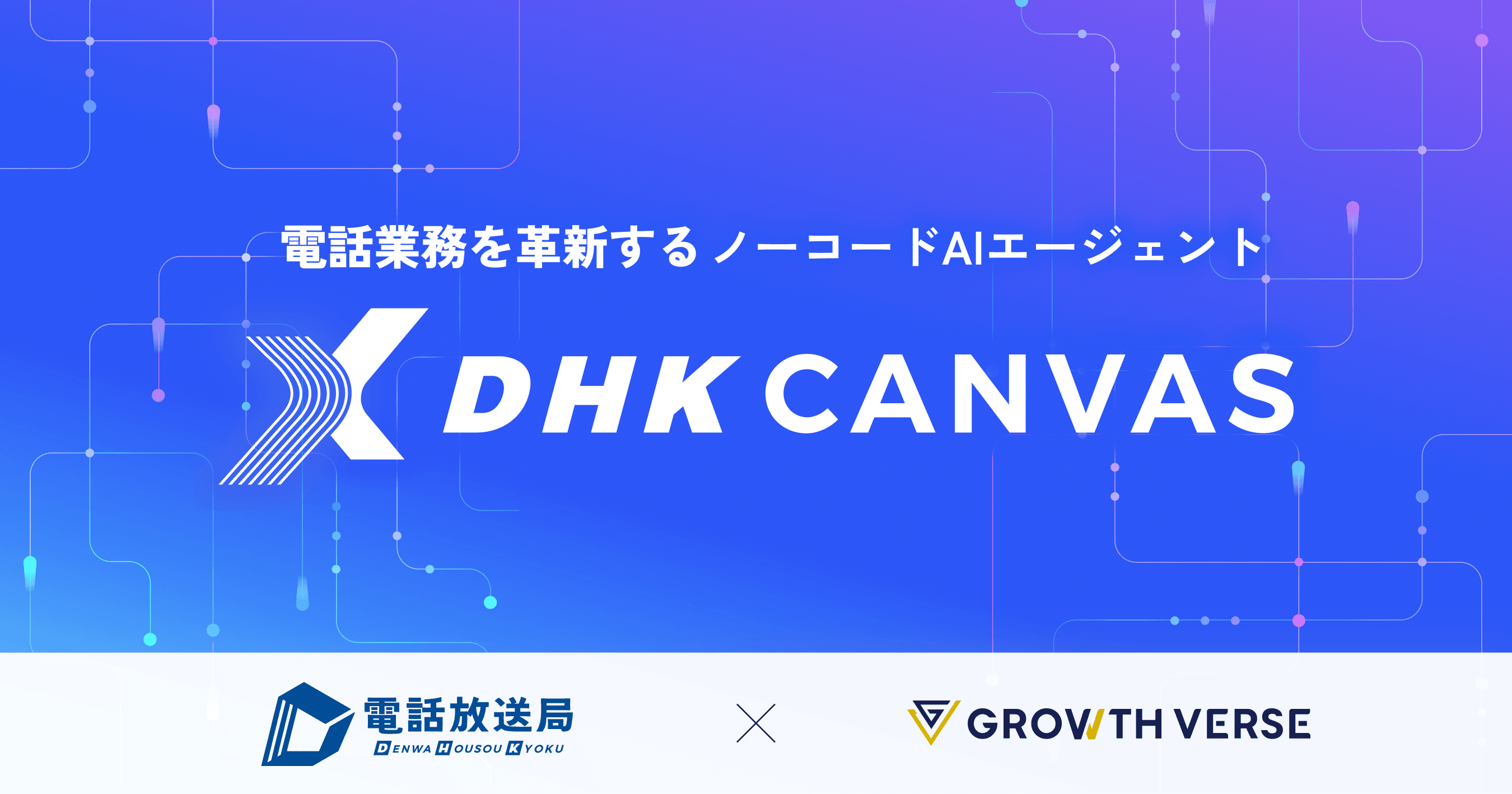 IVR大手の電話放送局と、セキュリティとコストを両立したAIエージェント型ボイスボット「DHK CANVASエージェントプラン」を4月15日より提供開始